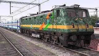 WAP4 Military Livery with Cabin | Hybrid LHB Rakes | Train Simulator 2018/Railworks