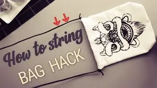 How to String Drawstring Bag with 1 String Hack