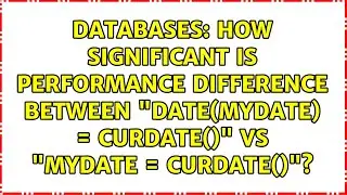 How significant is performance difference between 