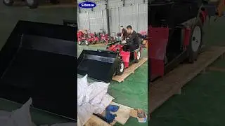 Micro 2WD Tractor with Mini Rotary Cultivator And Front Dozer #rotarytiller #tractor #cultivator