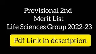 #mdu List Life Sciences Group 2nd merit list 2022-23 #mducee
