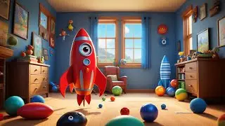 Five Toy Rockets Zoom Past Mars | Space Song for Kids | Counting & Learning Nursery Rhyme