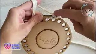 C&oacute;mo comenzar a tejer un canasto con base de madera   Parte 1