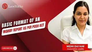 Basic Format of an Inquiry Report as per POSH Act