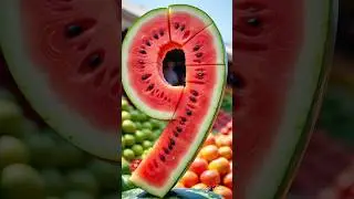 🍉 Watermelon Countdown 9 to 0 with Voice | Fun Timer for Kids #10seconds #countdown #shorts