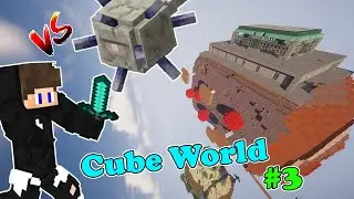 Aku lawan Elder Guardian !! - Cube World #4