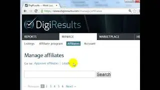 video no; 07 Digiresults AffiliateProgram using the digiresults affiliates system