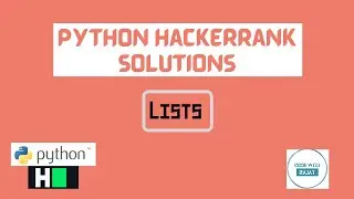 Learn Python | List problem | Hackerrank Python Solution