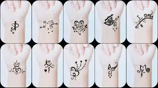 💓 Heart  touching 💓 Mehndi Letter Tattoo Designs || Mehndi Tattoos || Cute Couple Letter Tattoos