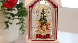 15.5 Inch Lighted Church with Children's Choir Snow Globe With Swirling Glitter