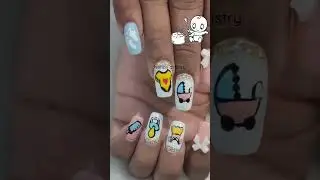 baby shower nails Idea #nailshorts #nailart #babyshorts