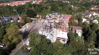 Zwei Tage nach der Explosion in Ritterhude - Überflug