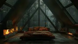 Rainy Window Escape| Relaxing Rain and Crackling Fire Sounds for Restful Sleep and Stress Relief