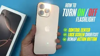 iPhone 16 Pro Max - How To Turn ON Flashlight/Torch