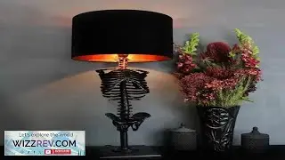 Gothic Skeleton Spine Table Lamp Skull Base USB LED Light