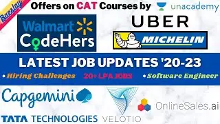Latest Job Opportunities #40 : Walmart CodeHers 2022 | Uber SWE | Referrals!! | 20+ LPA jobs