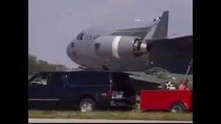 C17 Globemaster III Extreme Short Landing | Full Thrust Reversers | US Air Force