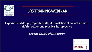 3Rs Webinar: Experimental design-pitfalls, power, and practical best practices, Brianna Gaskill, PhD