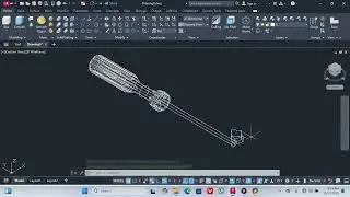 Autocad design of screw driver in simple ways