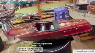 Handcrafted Italian Riva Ariston 10&Prime; Speed Boat | Wooden Luxury Miniature