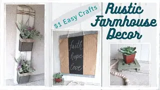 RUSTIC FARMHOUSE DIY DECOR * Dollar Tree * Easy Crafts * $1 Decor * BlondieNextDoor