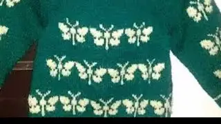 Butterfly design for sweater