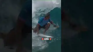 When your surfing has main character energy. ❤️&zwj;🔥 #Olympics
