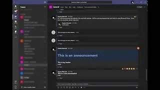 How to send an announcement in Microsoft Teams