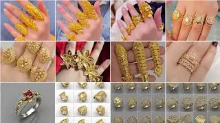 #2025  Stylish Gold Rings design for women 😍🔥Turkish gold jewellery Designs #trending#goldjewellery