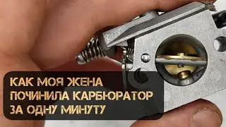 как моя жена починила карбюратор за одну минуту