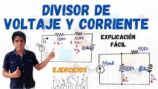 ⚠️DIVISOR de VOLTAJE y CORRIENTE en CIRCUITOS MIXTOS ⮞ 3 EJERCICIOS RESUELTOS [PASO A PASO] ✔️