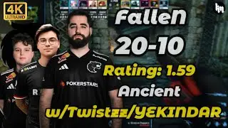 FalleN (20-10) w/Twistzz/YEKINDAR (Ancient) | FACEIT avg 3115 Elo | Jan 17, 2026 #cs2 #FURIA #FalleN