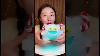 🧊 Girl Eating Ice Monster ❄️ #asmr