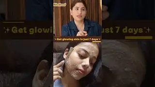 Get Glowing Skin in just 7 days✨💯 1 week skin brightening challenge😱 #skincaretips #ytshorts