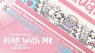 February Monthly Plan with Me | IttyBittyStickerCo | EC Life Planner