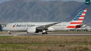 American Airlines Boeing 787-8 Dreamliner N806AA takeoff at Santiago de Chile Airport (SCL/SCEL)