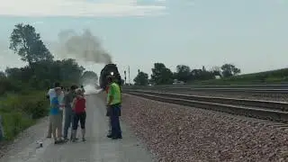 Steam train arrival in Boone