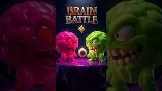 Two Brains. One Eyeball. No Mercy 🧠👁️💥 #3danimation #brainfight #horrorcartoon