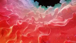 Smooth abstract animation of liquid gradient red color in 4k. Bright glossy paint surface as