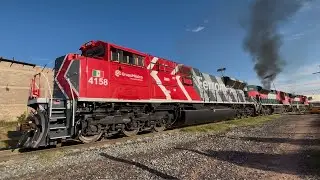 [4K]El Escapero Sorpresa Líder FXE EMD SD70ACu #4158 Recién Reconstruida SD70ACe #4035 #4116 PK-T8