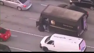 Police chase with hijacked UPS truck leads to shootout in South Florida