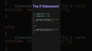 The If Statement in C# 
