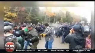 Sun News   40 natives arrested in violent anti fracking protest in New Brunswick