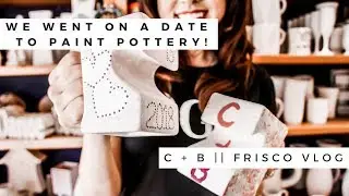 WE PAINTED POTTERY AT COLOR ME MINE! || FRISCO VLOG