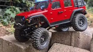 1/24 scale rc crawler mini Proline Hyrax tires test over the rock course 🔥👀🔥 wltoys 2428