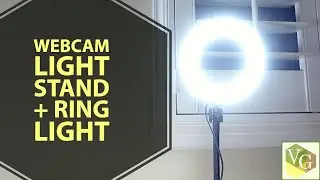 Acetaken Webcam Streaming Light, Webcam Stand 25 Inch Dual Arm, Ring Light