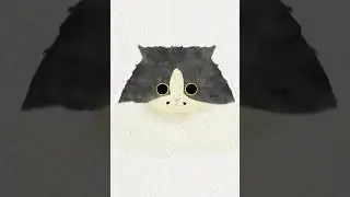 Learn How to Draw a Cute Kitty with Big Yellow Eyes in Huawei GoPaint