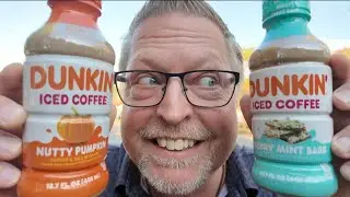 Обзор холодного кофе Dunkin' Nutty Pumpkin & Merry Mint Bark!