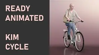 3DPEOPLE - Kim Bike Riding [Ready Animated]