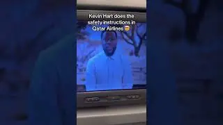 Kevin Hart does the safety instructions in Qatar Airlines #shorts #kevinhartfunnyvideos